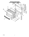 FREEZER DOOR Diagram and Parts List for KTRS20KAWH10  KitchenAid Refrigerator