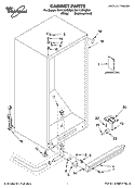 CABINET PARTS Diagram and Parts List for EV171NYMS04  Whirlpool Freezer