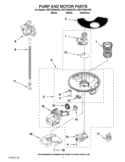 PUMP AND MOTOR PARTS Diagram and Parts List for WDT790SAYM1  Whirlpool Dishwasher