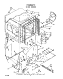 TUB, LIT/OPTIONAL Diagram and Parts List for WU6850V2  Roper Dishwasher