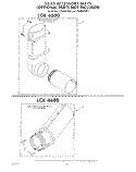 LCK 4500 , LCK 4600 Diagram and Parts List for LT5000XSW3  Whirlpool Washer Dryer Combo