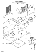 UNIT Diagram and Parts List for ET1RHMXKT01  Whirlpool Refrigerator