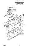 COOKTOP Diagram and Parts List for RS610PXYH4  Whirlpool Range