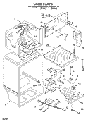 LINER Diagram and Parts List for RT18DKXKQ01  Roper Refrigerator