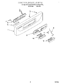CONTROL PANEL Diagram and Parts List for KUDS24SEBT5  KitchenAid Dishwasher