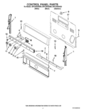 CONTROL PANEL PARTS Diagram and Parts List for WFC340S0AB0  Whirlpool Range