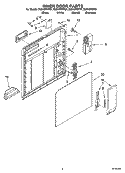 INNER DOOR PARTS Diagram and Parts List for DU915PWPT1  Whirlpool Dishwasher