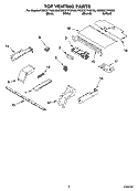 TOP VENTING PARTS, MISCELLANEOUS PARTS Diagram and Parts List for KEBC277KBL03  KitchenAid Wall Oven