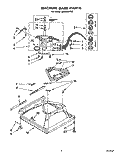 MACHINE BASE Diagram and Parts List for LA5558XTN2  Whirlpool Washer