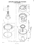 AGITATOR BASKET AND TUB Diagram and Parts List for LA7450XMW1  Whirlpool Washer