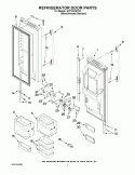 REFRIGERATOR DOOR PARTS Diagram and Parts List for GI7FVCXWY03  Whirlpool Refrigerator