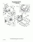 BULKHEAD PARTS Diagram and Parts List for WED4750XQ0  Whirlpool Dryer