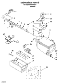 DISPENSER PARTS Diagram and Parts List for KHWS01PMT3  KitchenAid Washer