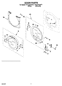 DOOR PARTS, OPTIONAL PARTS (NOT INCLUDED) Diagram and Parts List for YKEHSO2RMT1  KitchenAid Dryer