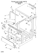 FRAME AND TANK Diagram and Parts List for KUDP23HB0  KitchenAid Dishwasher