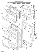 DOOR, LIT/OPTIONAL Diagram and Parts List for RT12DKXDW00  Roper Refrigerator