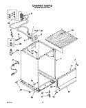 CABINET Diagram and Parts List for GDP8500XXN1  Whirlpool Dishwasher