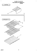 SHELF Diagram and Parts List for RT14EKRBW10  Roper Refrigerator