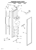 FREEZER DOOR Diagram and Parts List for KSRG27FKBT01  KitchenAid Refrigerator