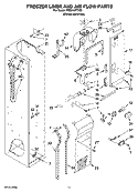 FREEZER LINER AND AIR FLOW PARTS Diagram and Parts List for KSSO42FTX00  KitchenAid Refrigerator