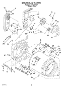 BULKHEAD Diagram and Parts List for LGR5620KQ0  Whirlpool Dryer