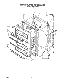 REFRIGERATOR DOOR, LIT/OPTIONAL Diagram and Parts List for RT20AKXWW01  Roper Refrigerator