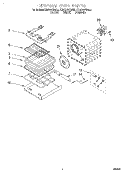 INTERNAL OVEN Diagram and Parts List for KEMS307DBL2  KitchenAid Microwave Oven Combo