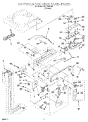CONTROLS AND REAR PANEL Diagram and Parts List for RAP7244DW0  Whirlpool Washer