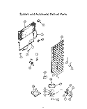 SYSTEM AND AUTOMATIC DEFROST Diagram and Parts List for 8619W0A  Roper Refrigerator