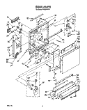 DOOR Diagram and Parts List for DU8900XT1  Whirlpool Dishwasher