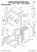 CABINET LINER AND DOOR PARTS Diagram and Parts List for KUIS18NNTB2  KitchenAid Ice Maker