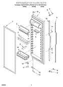 REFRIGERATOR DOOR Diagram and Parts List for KSRV25FHBT01  KitchenAid Refrigerator