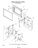 DOOR AND LATCH Diagram and Parts List for MW8500XS2  Whirlpool Microwave