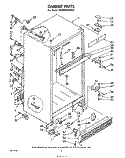 CABINET Diagram and Parts List for ET18MKXLWR0  Whirlpool Refrigerator