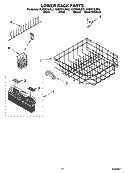 LOWER RACK PARTS Diagram and Parts List for KUDP01ILWH2  KitchenAid Dishwasher