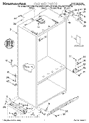 CABINET, LITERATURE Diagram and Parts List for KBRP36MHS00  KitchenAid Refrigerator