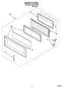 DOOR PARTS Diagram and Parts List for GH4155XPS0  Whirlpool Microwave