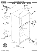 CABINET Diagram and Parts List for RT14GDXBW10  Roper Refrigerator