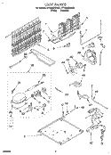 UNIT Diagram and Parts List for ET16JMXDN01  Whirlpool Refrigerator