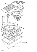SHELF PARTS, OPTIONAL PARTS Diagram and Parts List for RT21LMXKT06  Roper Refrigerator