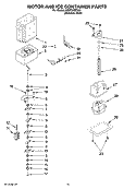 MOTOR AND ICE CONTAINER PARTS Diagram and Parts List for KSSP36QTS00  KitchenAid Refrigerator