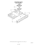 COOKTOP Diagram and Parts List for SE950PERW1  Whirlpool Range