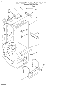 REFRIGERATOR LINER Diagram and Parts List for KSRB25QDBL00  KitchenAid Refrigerator