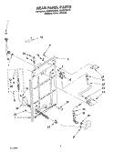 REAR PANEL Diagram and Parts List for KAWS700JT2  KitchenAid Washer