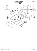 CABINET PARTS Diagram and Parts List for XAMC891MQ1  Whirlpool Laundry Accessories