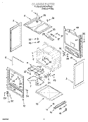 CHASSIS Diagram and Parts List for 4RF315PXGQ0  Whirlpool Range
