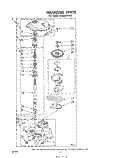 GEARCASE Diagram and Parts List for LA5590XPW0  Whirlpool Washer