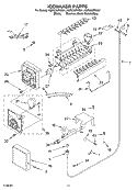 ICEMAKER Diagram and Parts List for KBRC36FKB01  KitchenAid Refrigerator