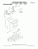 DOOR AND PANEL PARTS Diagram and Parts List for KUDS50FVBL2  KitchenAid Dishwasher
