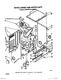 DRYER CABINET AND MOTOR Diagram and Parts List for LT5000XVW0  Whirlpool Washer Dryer Combo